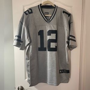 Nike NFL Players On Field Jersey Rodgers 12, Size XXL, Gray with Black Lettering
